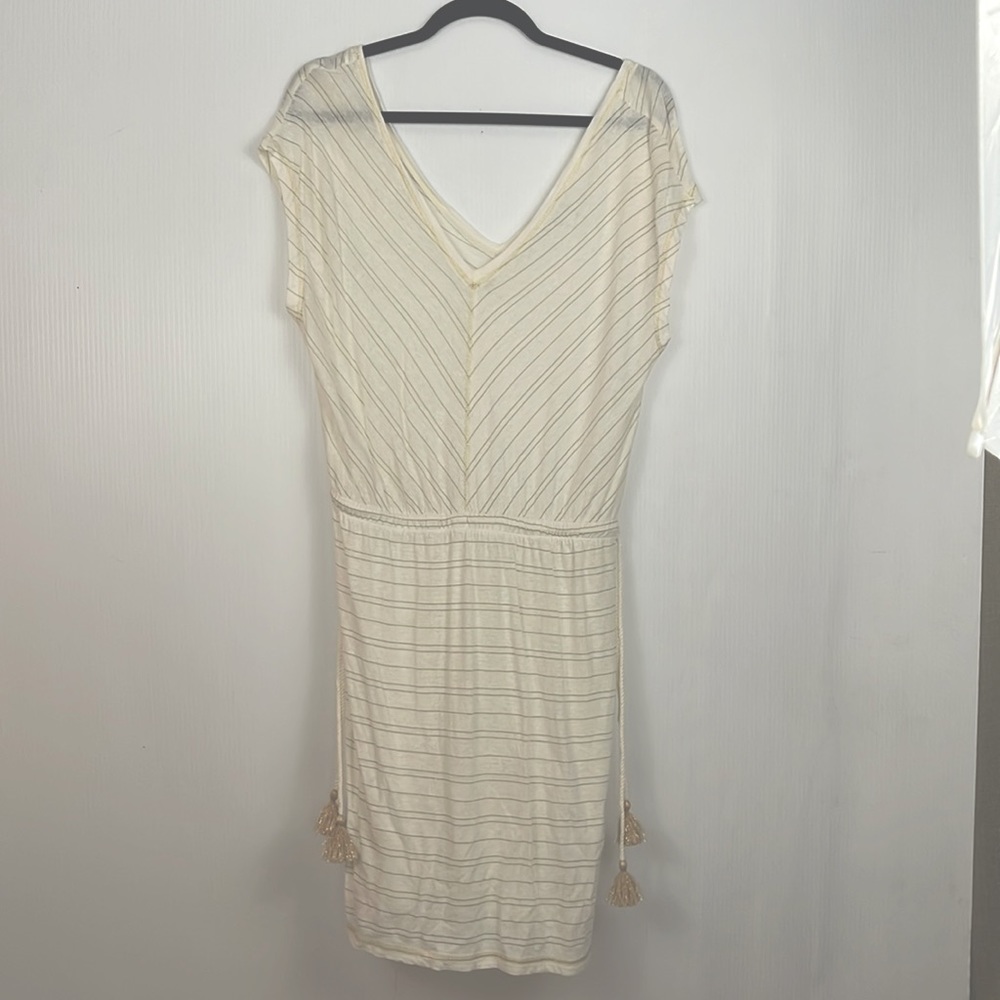 Rachel Ashwell Cream Gold Metallic Dress